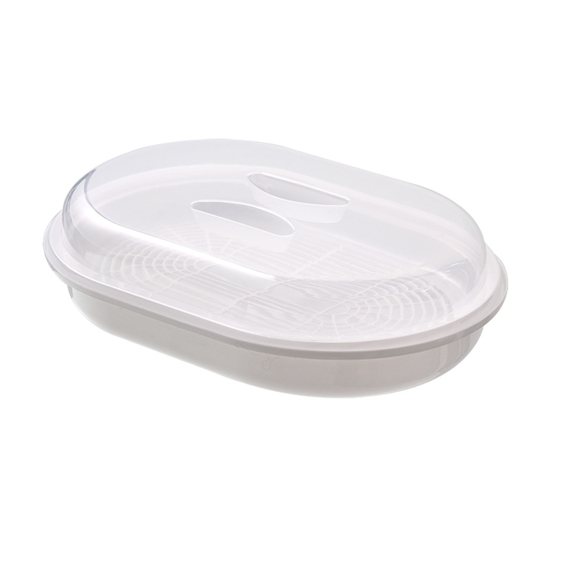 Aburitor pentru microunde cu capac, cutie de abur din plastic și tavă din PP alimentar