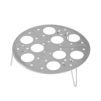 Raft de abur din oțel inoxidabil, pliabil, cu picioare înalte și izolație termică – pentru ouă, legume și orez.