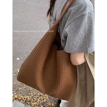 Ženska visokokvalitetna tkanina tote torba, 2025. jesen-zima, retro stil, velika zapremina, za jedno rame