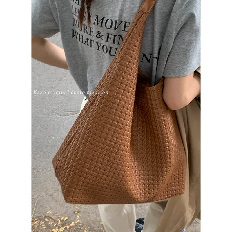 Ženska visokokvalitetna tkanina tote torba, 2025. jesen-zima, retro stil, velika zapremina, za jedno rame