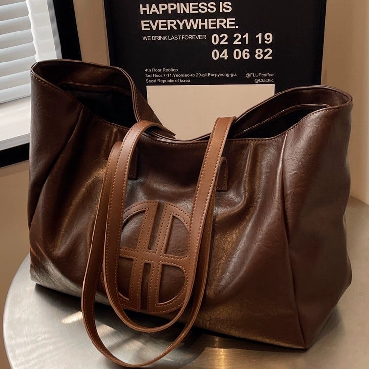 Ženska torba preko ramena Tote, velik kapacitet, vrhunski dojam, jesensko-zimski novi dizajn, korejski stil mode za svakodnevnu upotrebu i studentice