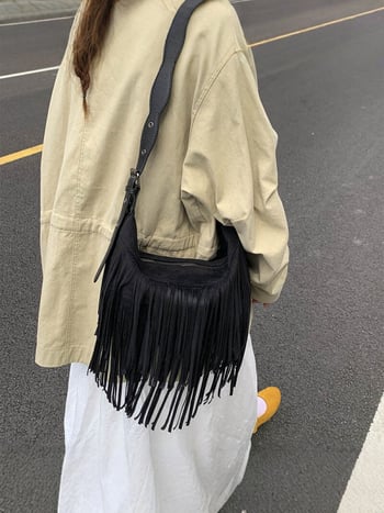 Ženska torba s resicama, crossbody torba, boho retro stil, velika kapacitet, moderna i svestrana