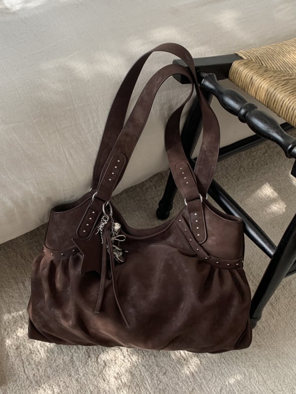 Retro inspirirana casual Tote torba velikog kapaciteta, teksturirani završetak, ženska torba preko ramena, jesen-zima 2025
