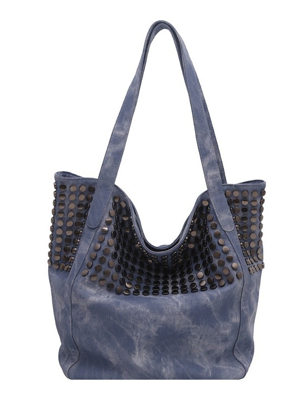 Torba tote velikog kapaciteta u korejskom stilu s nitima, minimalistična i svestrana, praktična za ručno nošenje i preko ramena, bucket bag