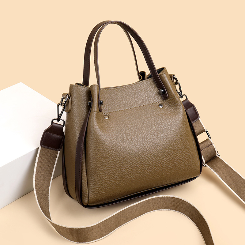 Ženska torba tipa kanta s širokim remenom, velika kapaciteta, crossbody i ručna – 2025 novi model
