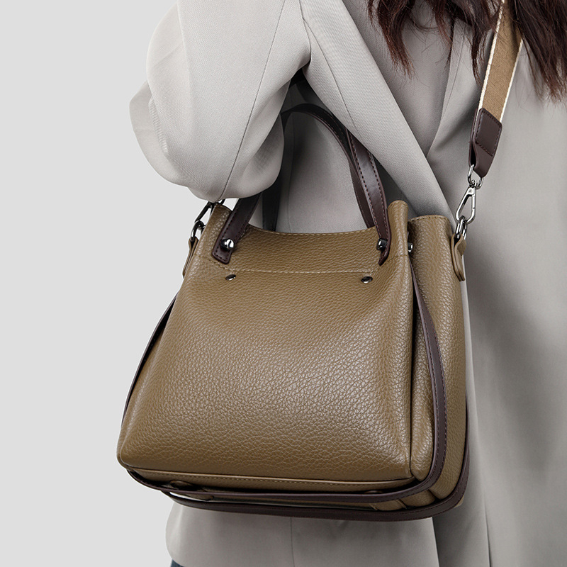 Ženska torba tipa kanta s širokim remenom, velika kapaciteta, crossbody i ručna – 2025 novi model
