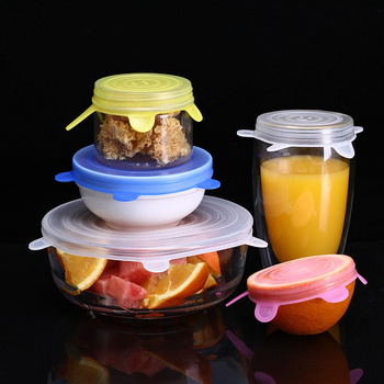 Set de 12 capace din silicon pentru boluri, capace sigilante universale pentru depozitare a alimentelor