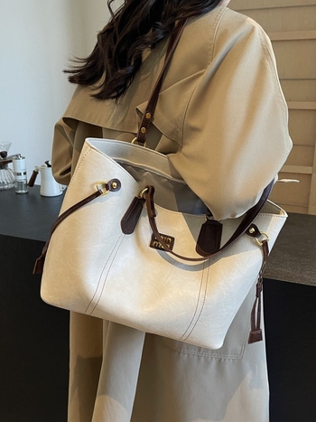Ženska torba s velikom kapacitetom od PU, gradski minimalistički stil, svakodnevna upotreba, 2024 jesenji model