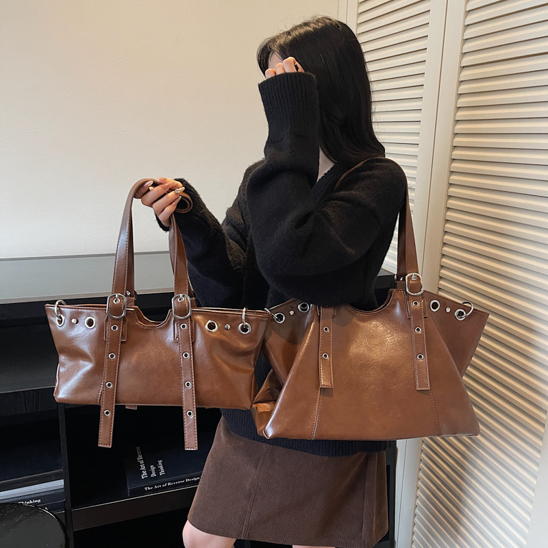 Ženska tote torba s velikim kapacitetom, retro stil, casual torba za nošenje preko ramena