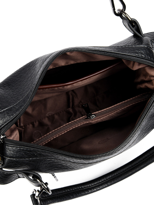 Ženska Boston torba s lychee uzorkom, velika kapaciteta, ramenska i crossbody varijanta, euro-američki stil