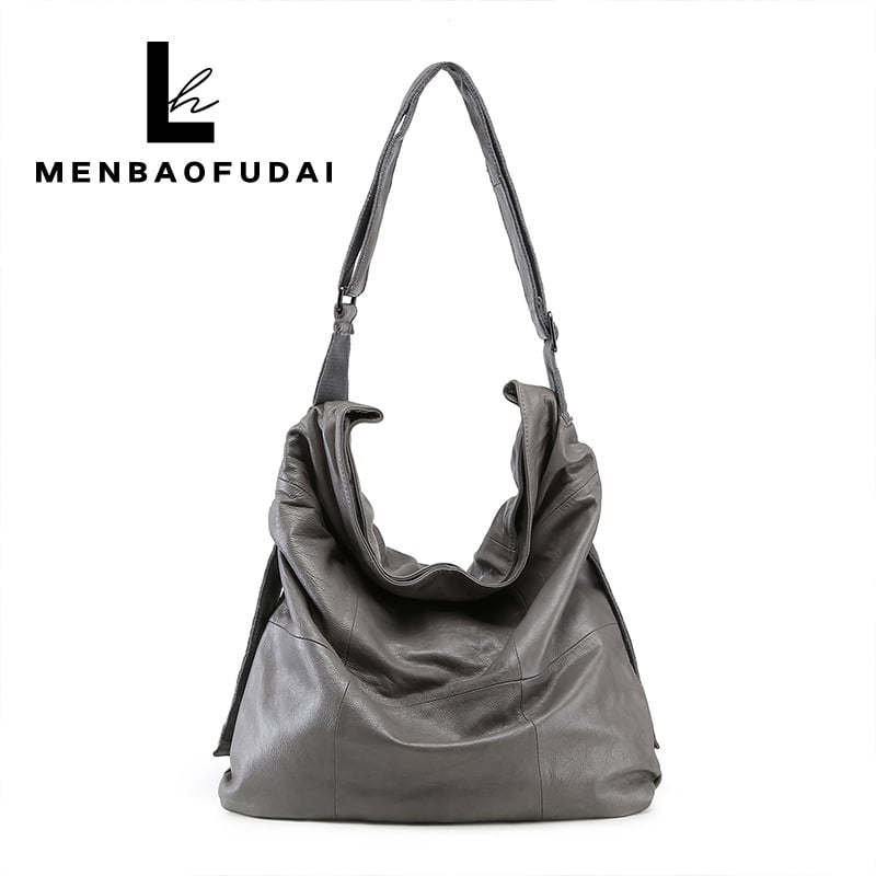 Ženska torbica od meke kože, velika zapremina, torba preko ramena ili crossbody, minimalistički ležerni stil