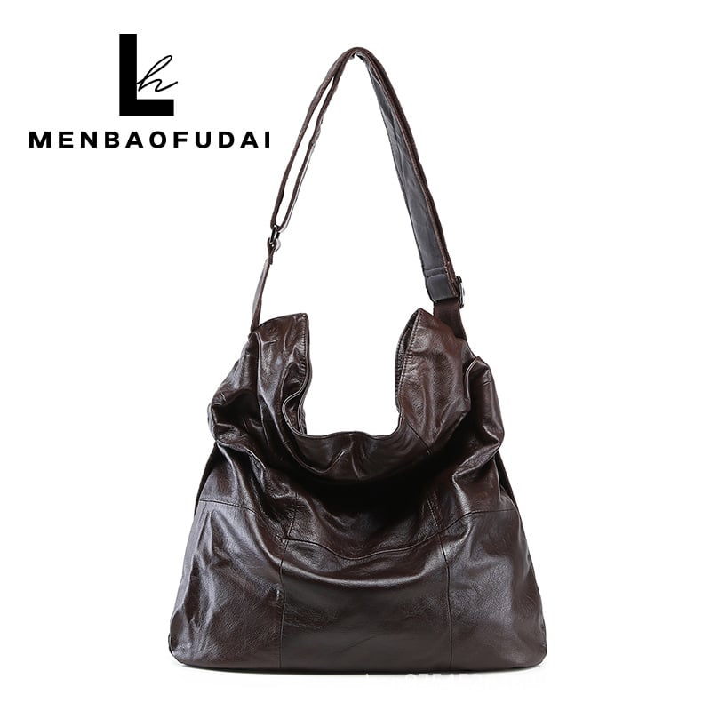 Ženska torbica od meke kože, velika zapremina, torba preko ramena ili crossbody, minimalistički ležerni stil