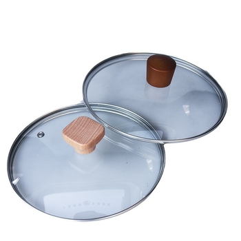 Capac universal din sticlă pentru oale, 18/20/22/24/26/28/30 cm, transparent, oțel inoxidabil, temperat, rezistent la explozie