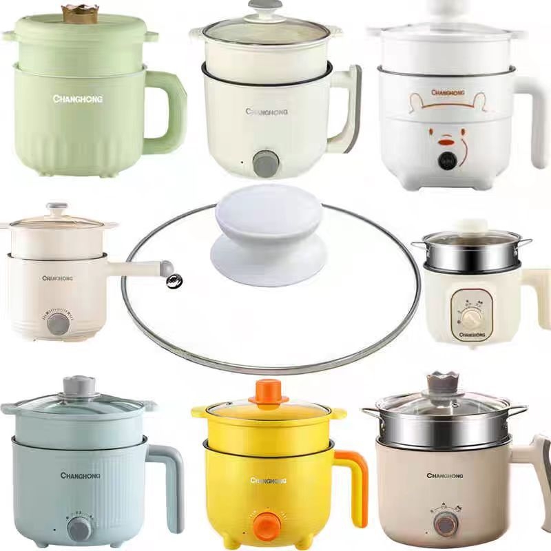 Capac din sticlă temperată pentru oală electrică, diametru 18 cm, design rață galbenă, pentru o persoană