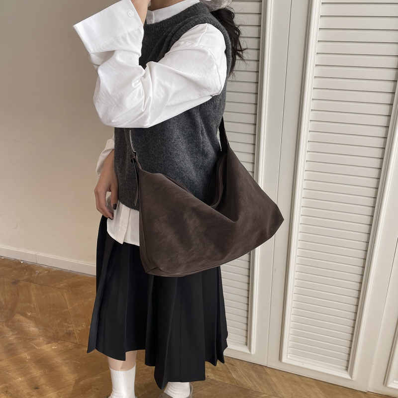 Ženska tote torba velikog kapaciteta s naramenicom, casual stil, 2025 jesen/zima, vintage inspiracija