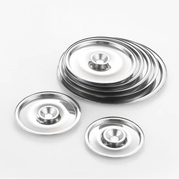 Capac de oală din oțel inoxidabil, circular, îngroșat, multifuncțional pentru gătit, condimente și protecție împotriva prafului