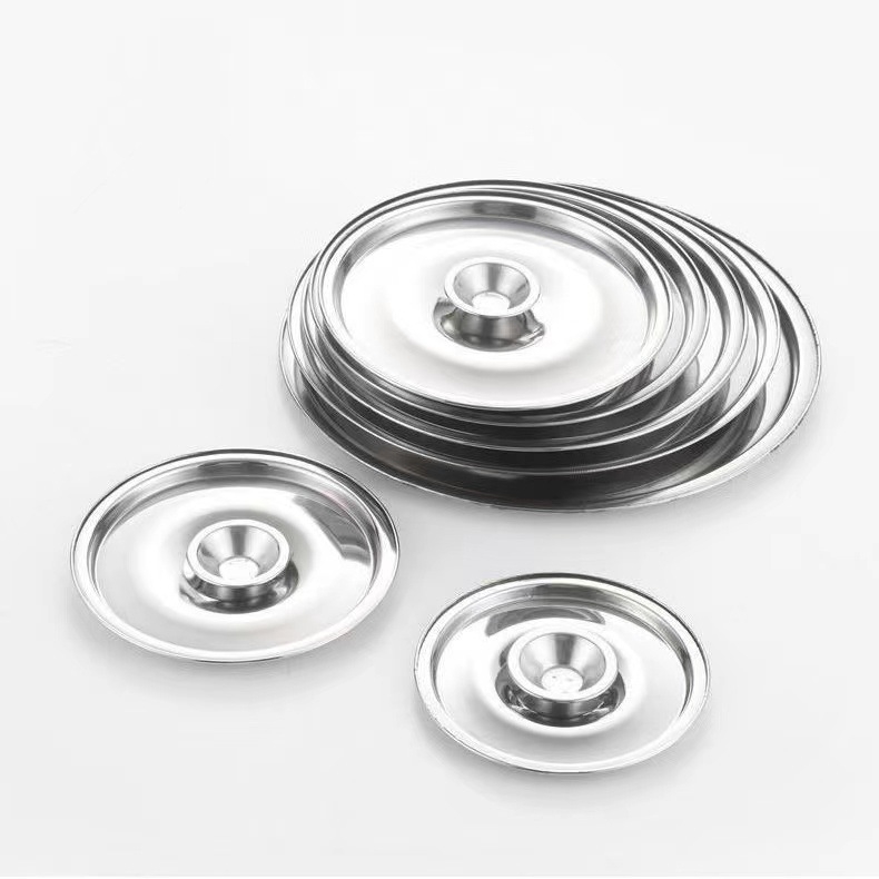 Capac de oală din oțel inoxidabil, circular, îngroșat, multifuncțional pentru gătit, condimente și protecție împotriva prafului