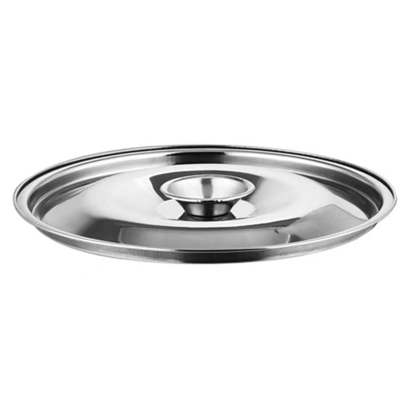 Capac de oală din oțel inoxidabil, circular, îngroșat, multifuncțional pentru gătit, condimente și protecție împotriva prafului