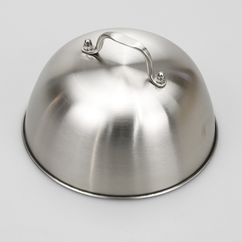 Capac de oală din oțel inoxidabil 304, pentru steak și teppanyaki, capac mini de 16 cm pentru tigaie hamburger