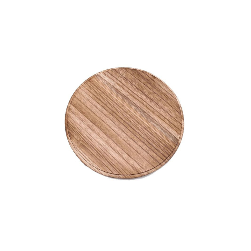 Cap din lemn pentru oală de lut, circular, stil retro, design gros