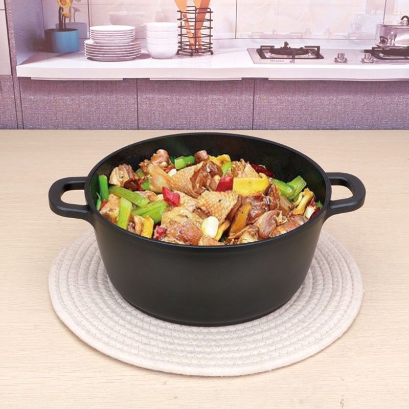 Oală specială pentru pot de pui, antiaderentă, din aliaj de aluminiu, oală pentru supă și tocană, compatibilă cu plite cu inducție și gaz, 2.1–3 L, pentru tăiței de orez și pot picant