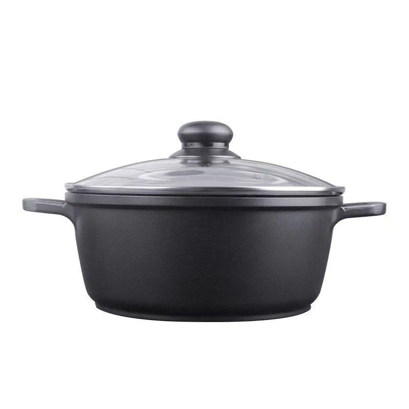 Oală specială pentru pot de pui, antiaderentă, din aliaj de aluminiu, oală pentru supă și tocană, compatibilă cu plite cu inducție și gaz, 2.1–3 L, pentru tăiței de orez și pot picant