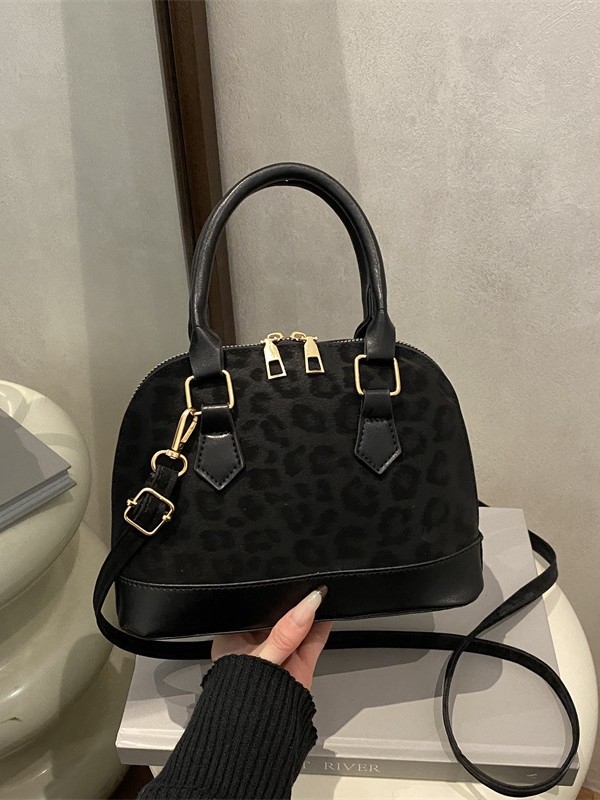 Zenska torbica s leopard printom, moda 2026, retro stil, velika kapaciteta, PU kožna torbica