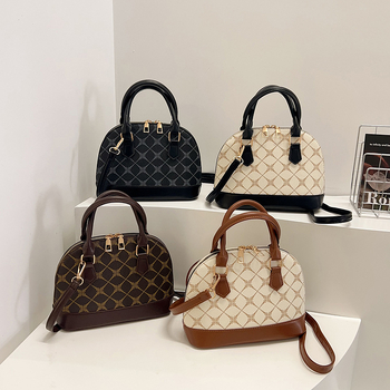 Ženska torbica u obliku školjke, vintage francuski stil, 2025 novi model, hongkonški stil, elegantna crossbody torbica