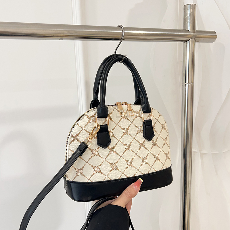 Ženska torbica u obliku školjke, vintage francuski stil, 2025 novi model, hongkonški stil, elegantna crossbody torbica