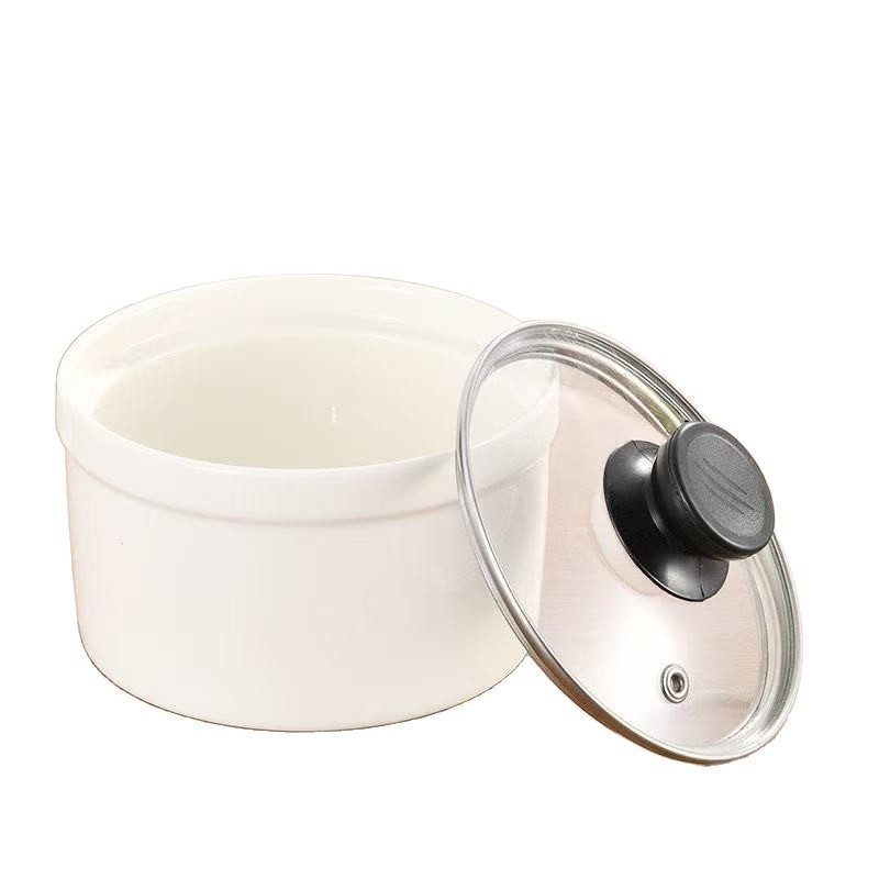 Capac din sticlă temperată tip G, cu margine din oțel inoxidabil, transparent, anti-scurgere, rezistent la temperaturi înalte, capac universal pentru oală