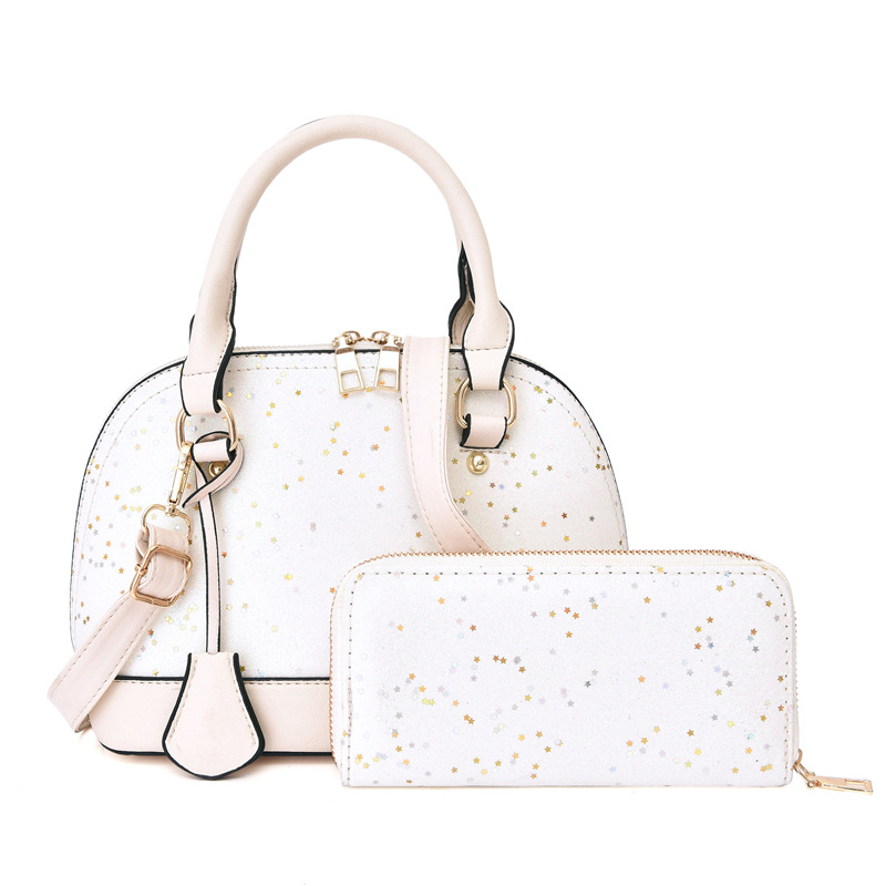 Dvodijelni set torbi u obliku školjke, korejskog stila sa šljokicama, ženska torba za rame/crossbody