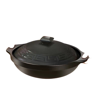 Oală de lut pentru uz casnic, compatibilă cu aragaz cu flacără deschisă, oală ceramică pentru supe, mică, 2.1–3 L