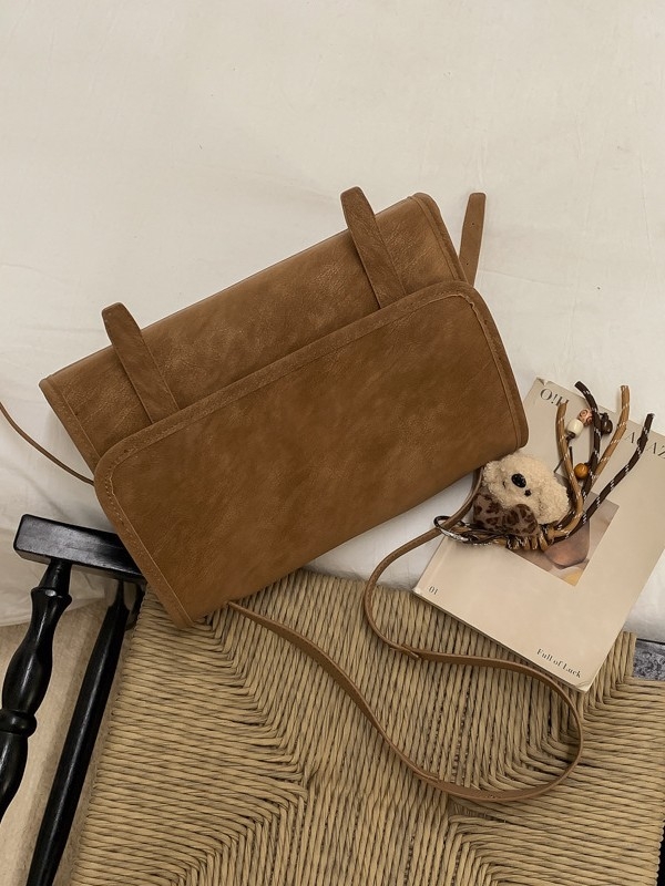 Ženska torbica preko ramena od matirane kože, velika zapremina, retro casual stil, crossbody