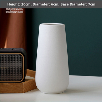 Vază ceramică cu glazură în model de fulg de zăpadă, sfoară din cânepă, decor nordic minimalist pentru flori uscate