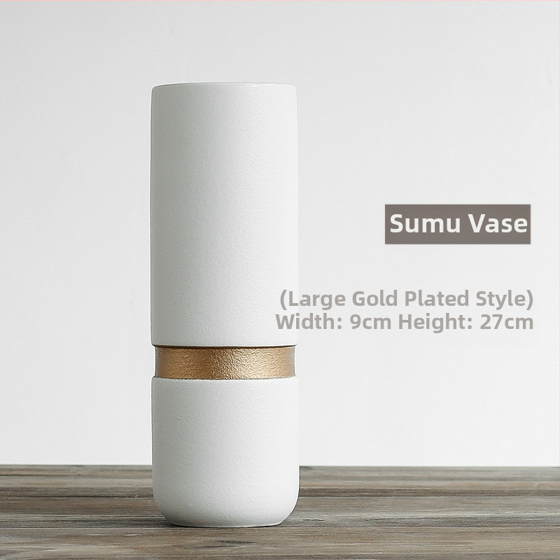 Vază ceramică cu glazură în model de fulg de zăpadă, sfoară din cânepă, decor nordic minimalist pentru flori uscate
