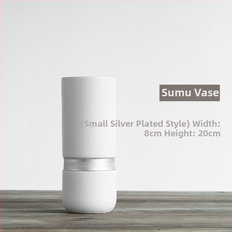 Vază ceramică cu glazură în model de fulg de zăpadă, sfoară din cânepă, decor nordic minimalist pentru flori uscate