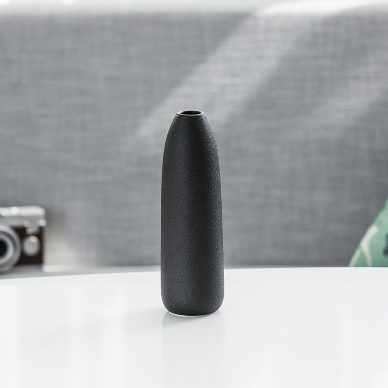 Vază ceramică cu glazură în model de fulg de zăpadă, sfoară din cânepă, decor nordic minimalist pentru flori uscate