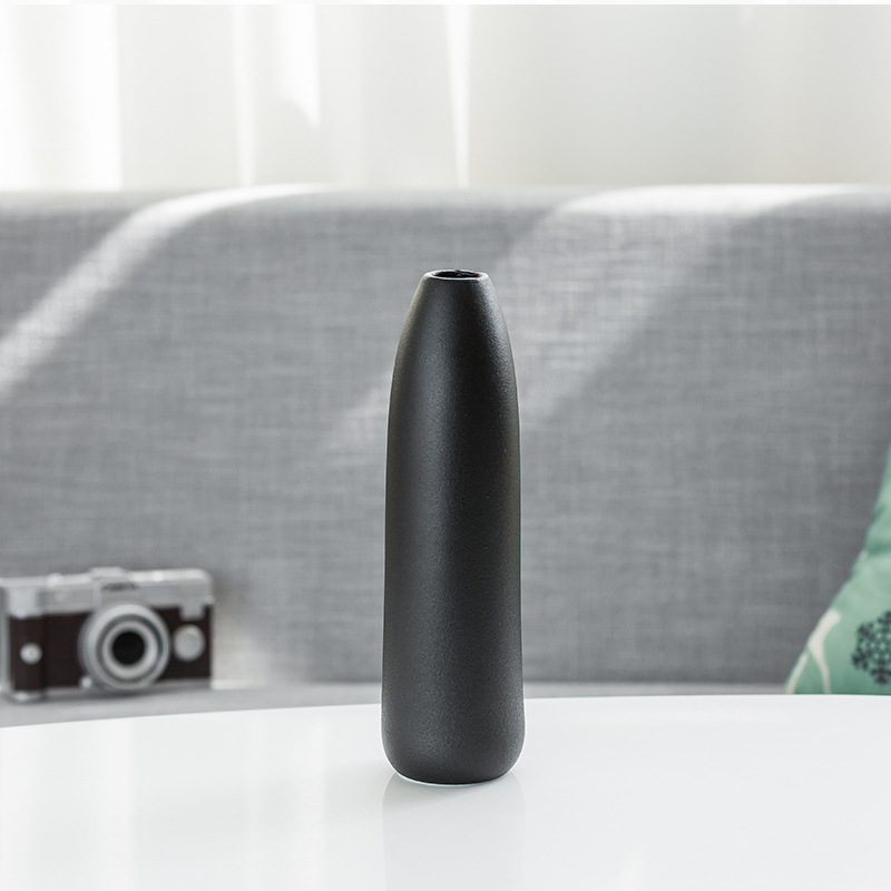 Vază ceramică cu glazură în model de fulg de zăpadă, sfoară din cânepă, decor nordic minimalist pentru flori uscate