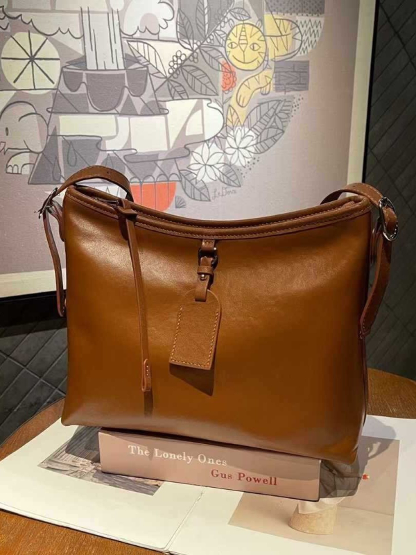 Ženska torba od prave kože, gornji sloj biljno obrađene kravlje kože, tote torba velike kapacitete, za rame ili crossbody, minimalistički stil