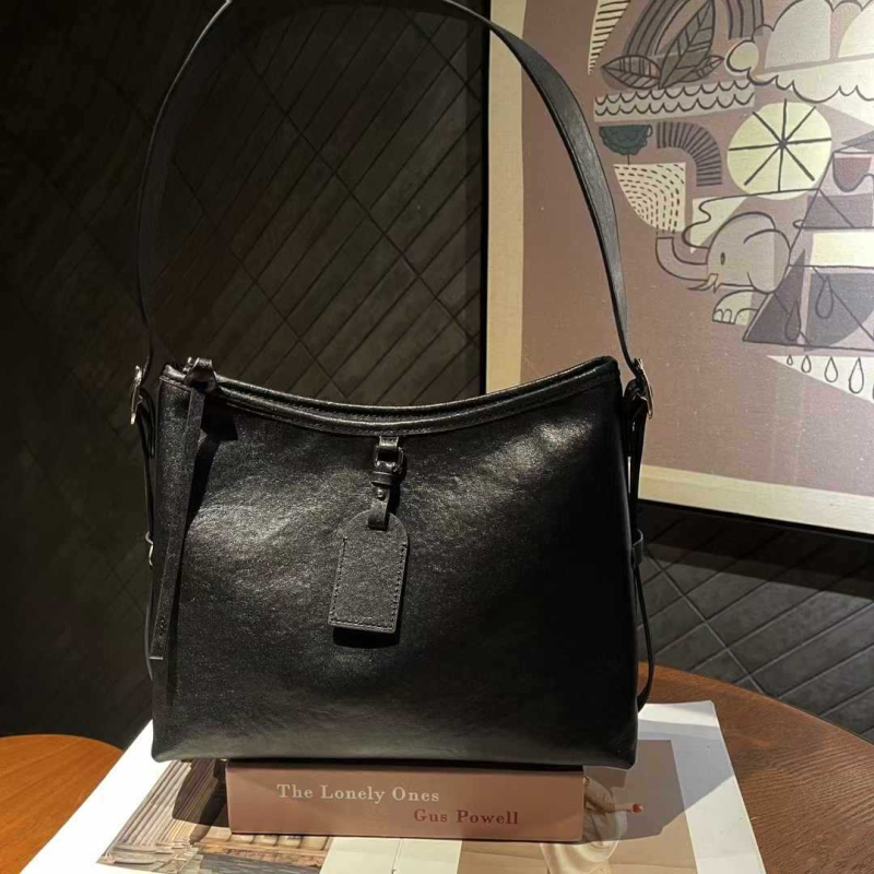 Ženska torba od prave kože, gornji sloj biljno obrađene kravlje kože, tote torba velike kapacitete, za rame ili crossbody, minimalistički stil