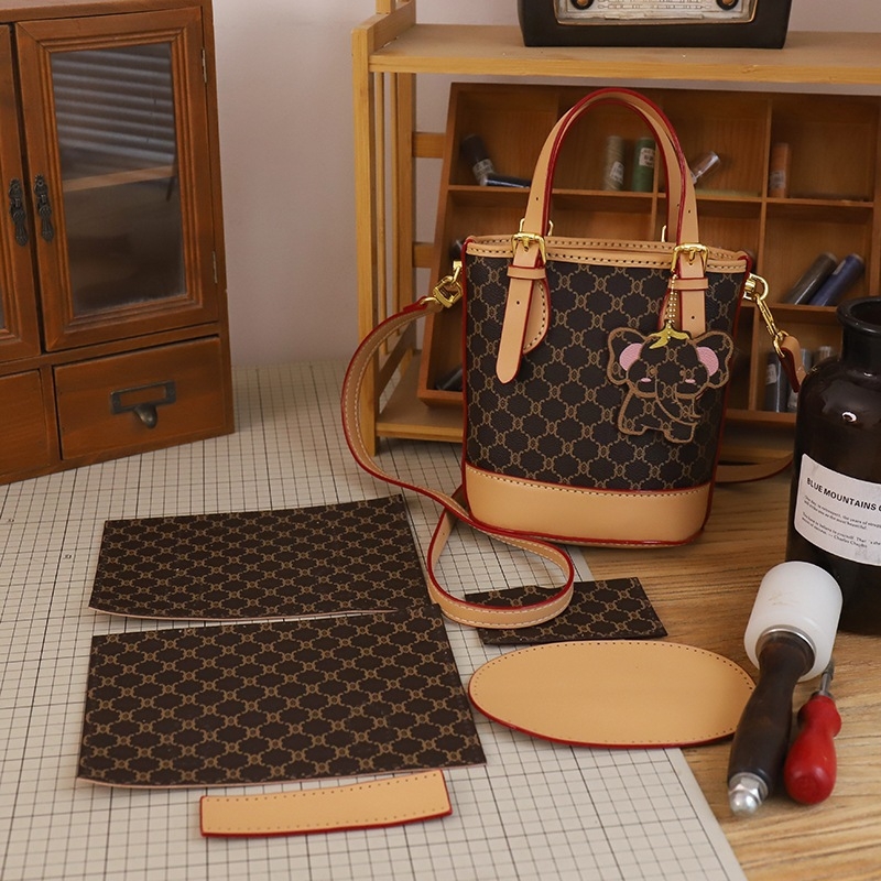 DIY materijalni set za torbu tipa kanta – velika zapremina, jednostavan stil, nosiva preko jednog ramena