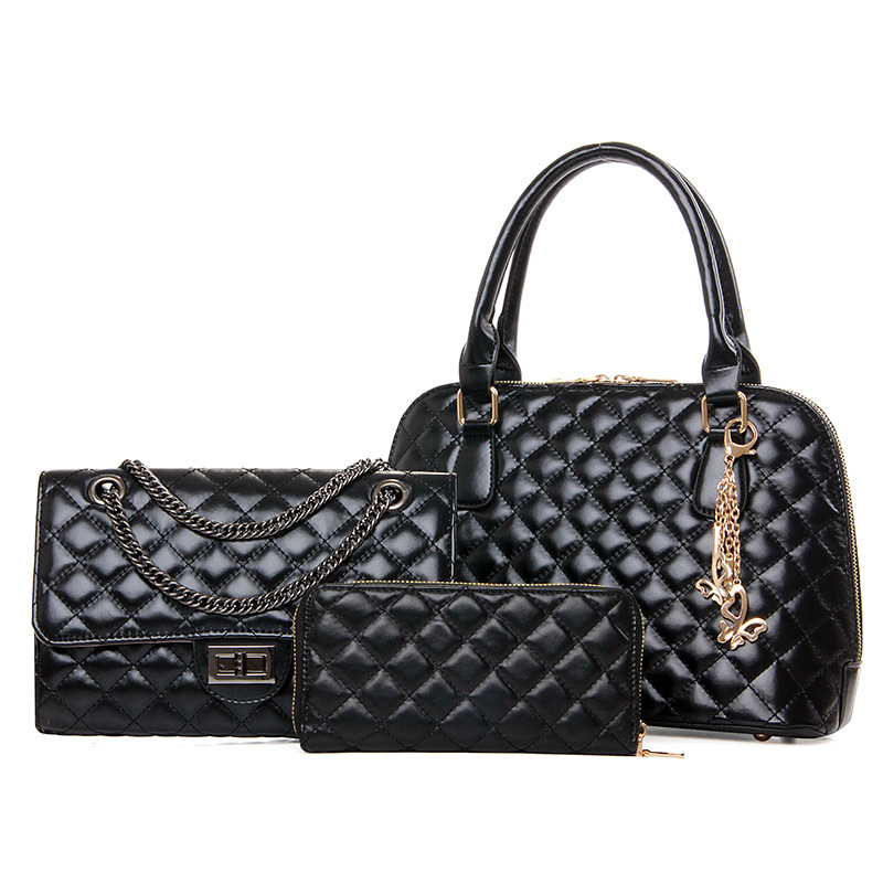 Ženski set od 3 torbi: majka-kći, torbe za rameno i crossbody, mala kvadratna PU torba, lagani luksuz
