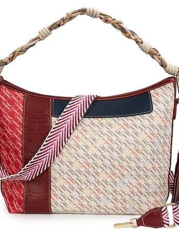 CHHC nišnog dizajna torba za ruku s pletenom ručkom, srednje veličine, crossbody/ramena torba, unutarnji džepovi za telefon i dokumente
