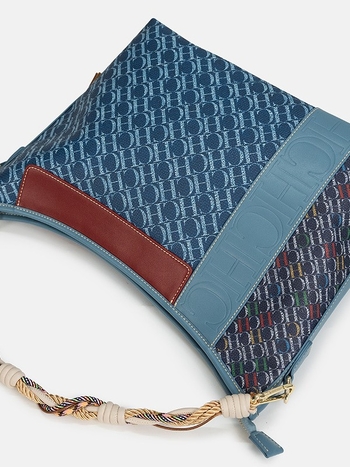 CHHC nišnog dizajna torba za ruku s pletenom ručkom, srednje veličine, crossbody/ramena torba, unutarnji džepovi za telefon i dokumente