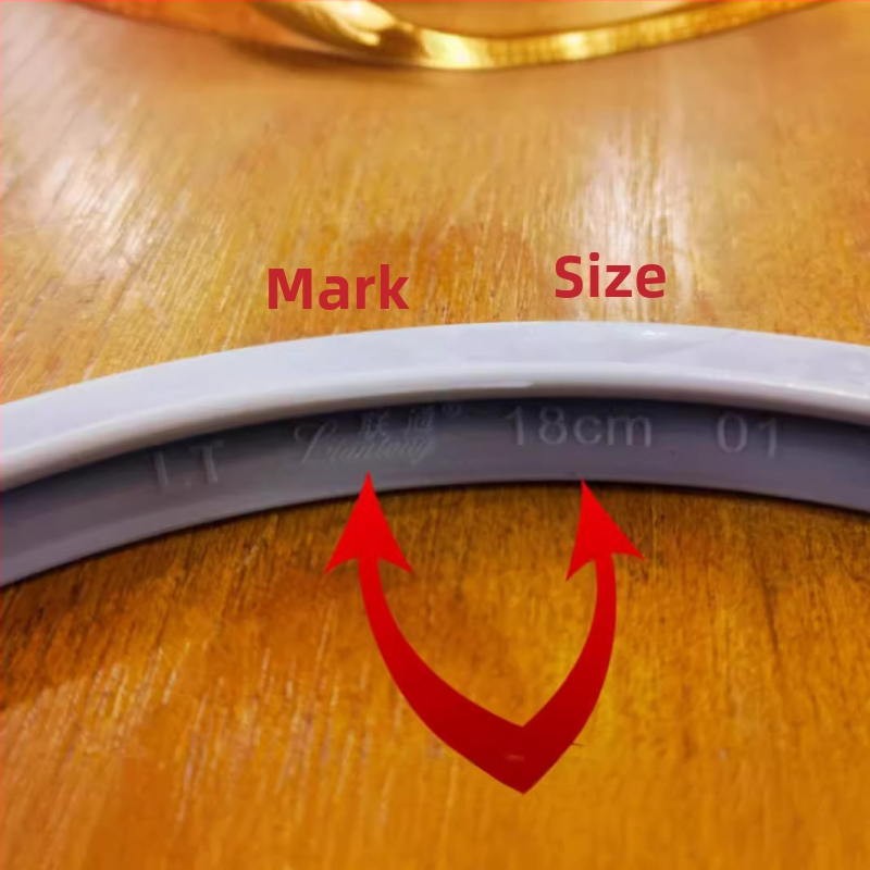 Tesniaci krúžok pre tlakový hrniec, 18–32 cm, sivá, hrubý silikónový gumový krúžok