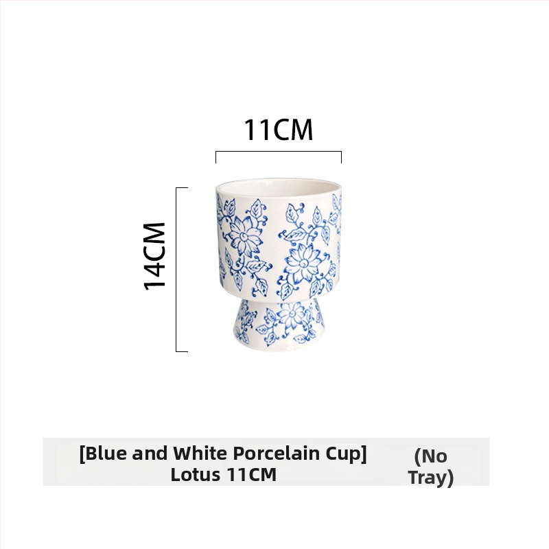 Ghiveci ceramic pentru orhidee, mare, lux rafinat, în stil nou chinezesc