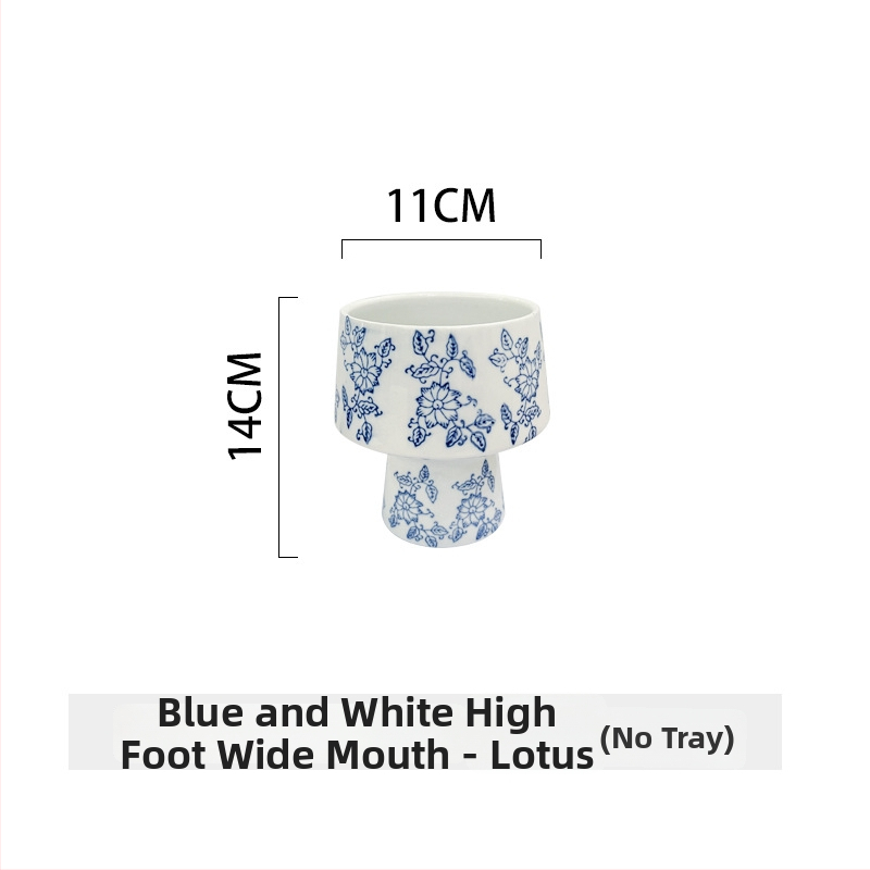 Ghiveci ceramic pentru orhidee, mare, lux rafinat, în stil nou chinezesc