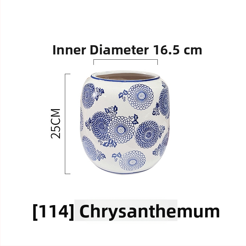 Ghiveci ceramic pentru orhidee, mare, lux rafinat, în stil nou chinezesc