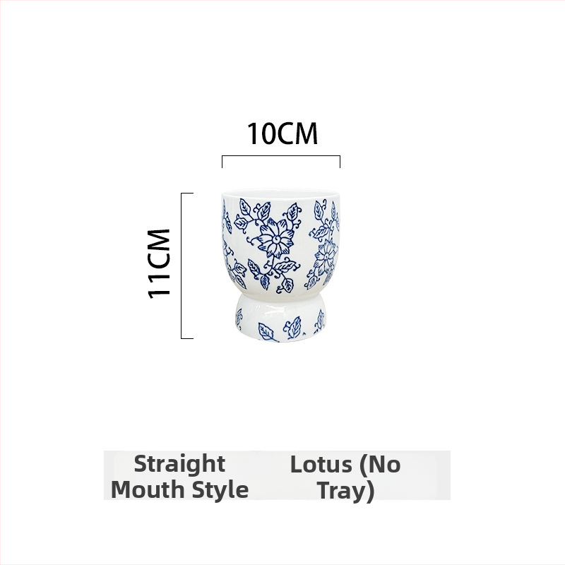 Ghiveci ceramic pentru orhidee, mare, lux rafinat, în stil nou chinezesc
