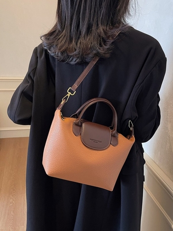 PU mala bucket torba za žene, preko ramena, urbani minimalistički stil, zatvarač